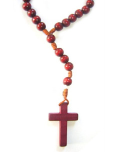 ROSARIO MADERA CORDON ROJO GRANDE