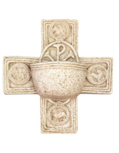 PILA CRUZ PIEDRA 17CM /1904
