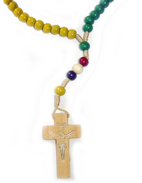 ROSARIO MADERA CORDON MISIONERO 28CM