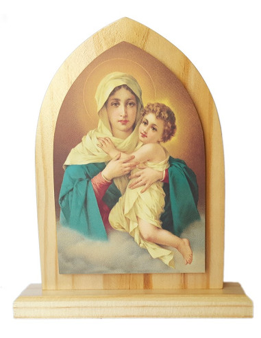 CUADRO MATER OJIVA MADERA PINO 15X10CM