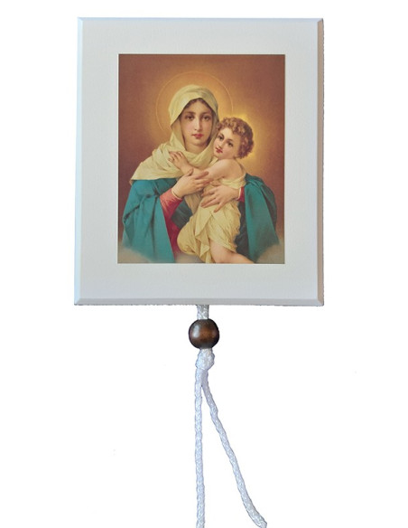 CUADRO MATER MADERA BLANCO CORDON 11X14CM