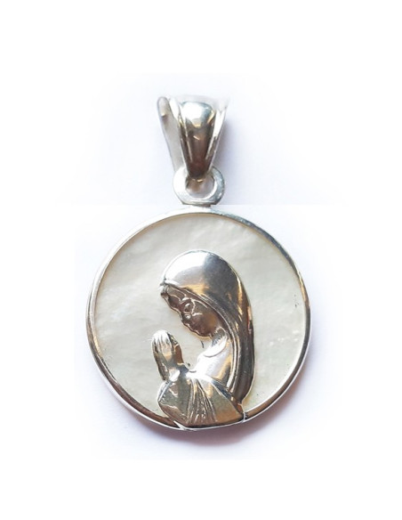 MEDALLA VIRGEN NIÑA AG NACAR 12MM
