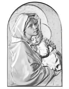 CUADRO VIRGEN POBRES MADERA AG OJIVA 13CM /AG1642SL168