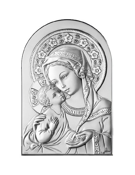 CUADRO VIRGEN NIÑO MADERA AG OJIVA 9CM /AG1644SL167