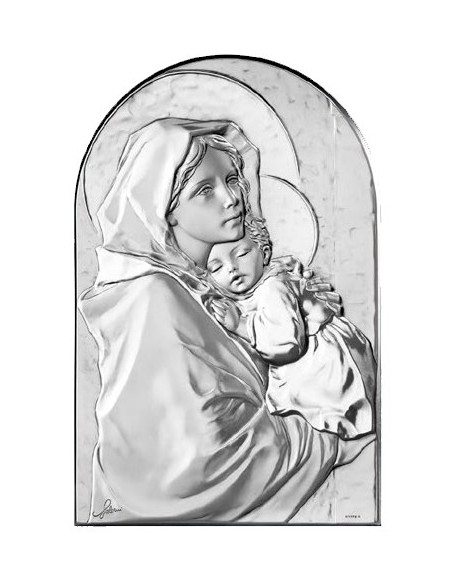 CUADRO VIRGEN POBRES MADERA AG OJIVA 9CM /AG1641SL167