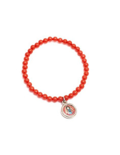 PULSERA FRANCISCA VIRGEN GUADALUPE ELASTICO ROJA /PUL124118