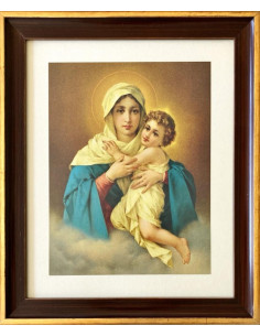 CUADRO MATER CAFE F.DORADO PASP BLANCO 40x34CM