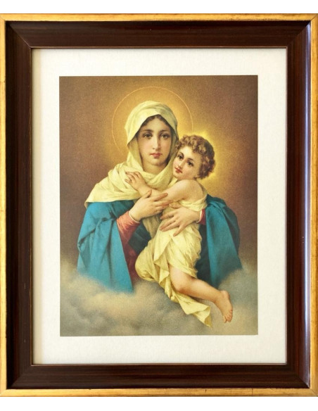 CUADRO MATER CAFE F.DORADO PASP BLANCO 40x34CM