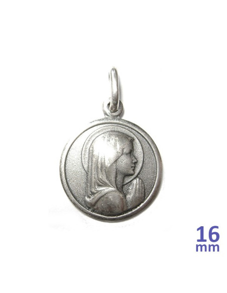 MEDALLA VIRGEN NIÑA AG BORDE 16MM
