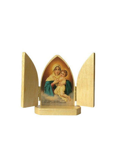 TRIPTICO MATER PEREGRINA NATURAL 8CM /374