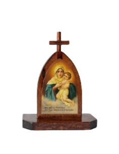 CUADRO MATER PEREGRINA CAOBA 9CM /342