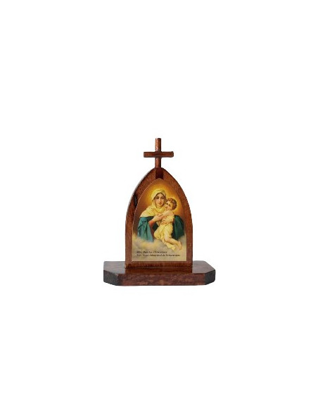 CUADRO MATER PEREGRINA CAOBA 9CM /342