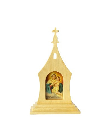 CUADRO MATER SANTUARIO SOBREMESA MAD.CLARA 17CM