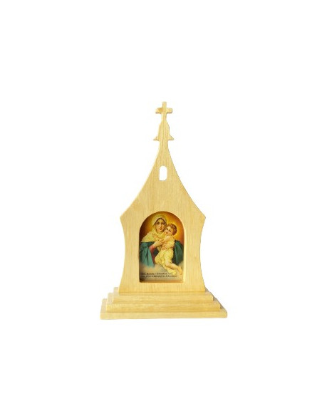 CUADRO MATER SANTUARIO SOBREMESA MAD.CLARA 17CM