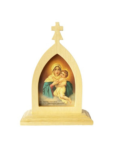 CUADRO MATER PEREGRINA NATURAL 19CM /331