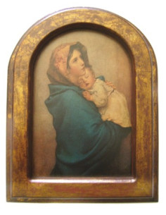 CUADRO VIRGEN POBRES OJIVA 43X33CM