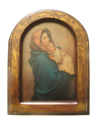 CUADRO VIRGEN POBRES OJIVA 43X33CM