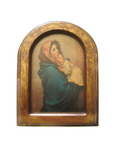 CUADRO VIRGEN POBRES OJIVA 43X33CM