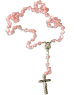 ROSARIO CRUZ UNIDAD IMIT NACAR METAL ROSADO 45CM /RL504