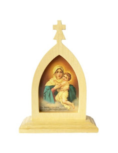CUADRO MATER PEREGRINA NATURAL 13CM /334