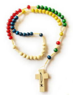 ROSARIO MADERA CORDON MISIONERO 34CM /RL340