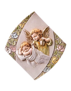 CUADRO ANGEL RESINA ROMBO 20X18CM /4364CLR