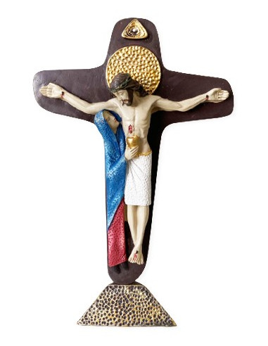 CRUZ UNIDAD PEDESTAL RESINA COLOR 14CM