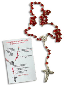 ROSARIO ESPIRITU SANTO IMIT.PIEDRA METAL CRUZ UNIDAD