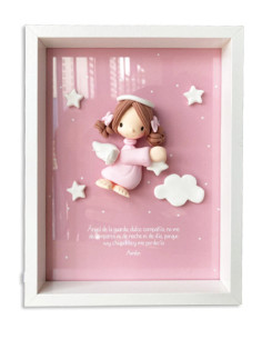 CUADRO ANGEL NIÑA 22X16CM