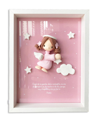 CUADRO ANGEL NIÑA 22X16CM