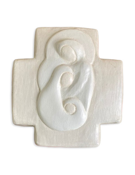 CRUZ SAGRADA FAMILIA COLGAR SIÑA MARFIL 15X13CM