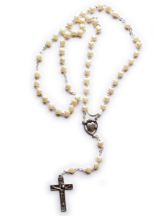 ROSARIO PERLA CORAZON BLANCO /RE1646-BI