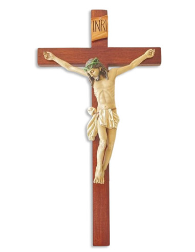 CRISTO COLGAR MADERA RESINA COLOR 55CM /701