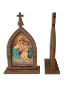 CUADRO MATER MINI PEREGRINA MADERA 10CM