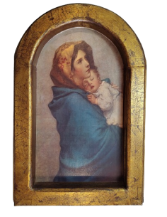 CUADRO VIRGEN POBRES OJIVA 48X33CM