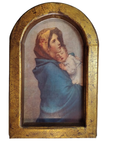 CUADRO VIRGEN POBRES OJIVA 48X33CM
