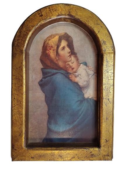 CUADRO VIRGEN POBRES OJIVA 48X33CM