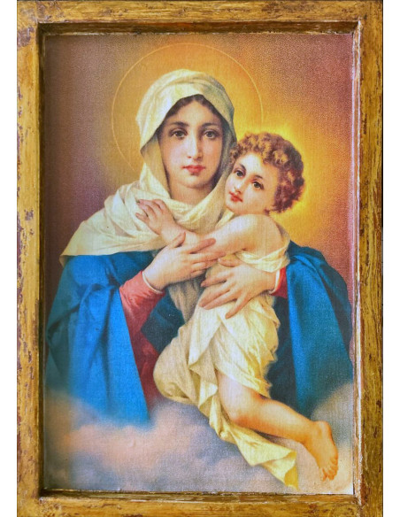CUADRO MATER ENVEJECIDO 26X21CM (APROX)