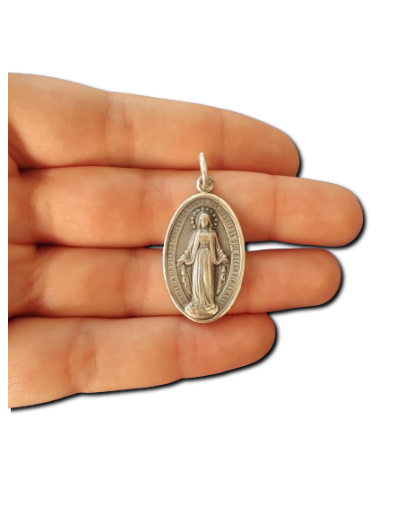 MEDALLA VIRGEN RAYOS AG 28MM
