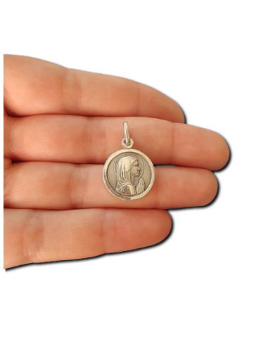 MEDALLA VIRGEN NIÑA AG BORDE 16MM