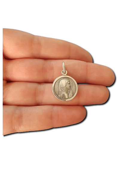 MEDALLA VIRGEN NIÑA AG BORDE 16MM