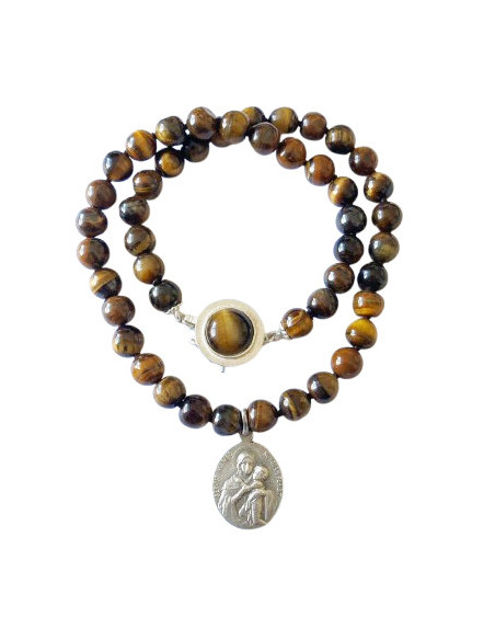COLLAR OJO DE TIGRE MED MATER ALIANZA 22MM CAJA