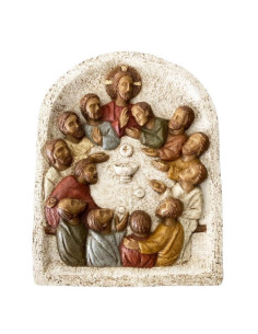 CUADRO INSTITUCION EUCARISTIA PIEDRA 20CM /1649