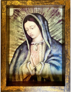 CUADRO VIRGEN GUADALUPE CAJON 38X31CM