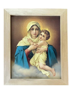 CUADRO MATER MADERA TEPA 23X18CM
