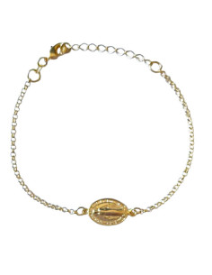 PULSERA VIRGEN RAYOS ENCHAPE