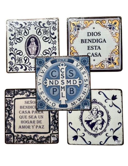 CUADRO LAMINA METAL TIPO AZULEJO (EXTERIOR) 20X20CM