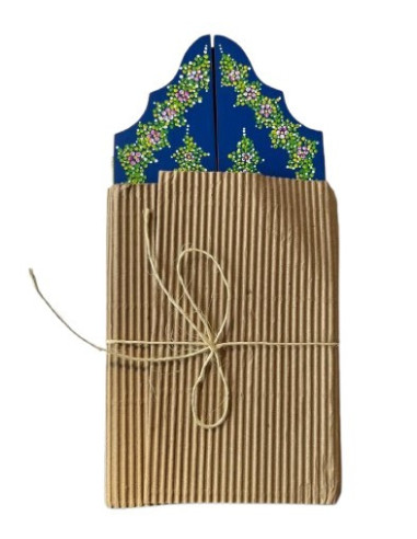 TRIPTICO MATER MADERA PINTADO A MANO VARIOS COLORES 17CM
