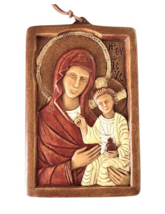 CUADRO VIRGEN FLORENTINA MARFILINA COLOR 14CM /415