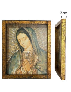 CUADRO VIRGEN GUADALUPE CAJON 36X24CM DELGADO